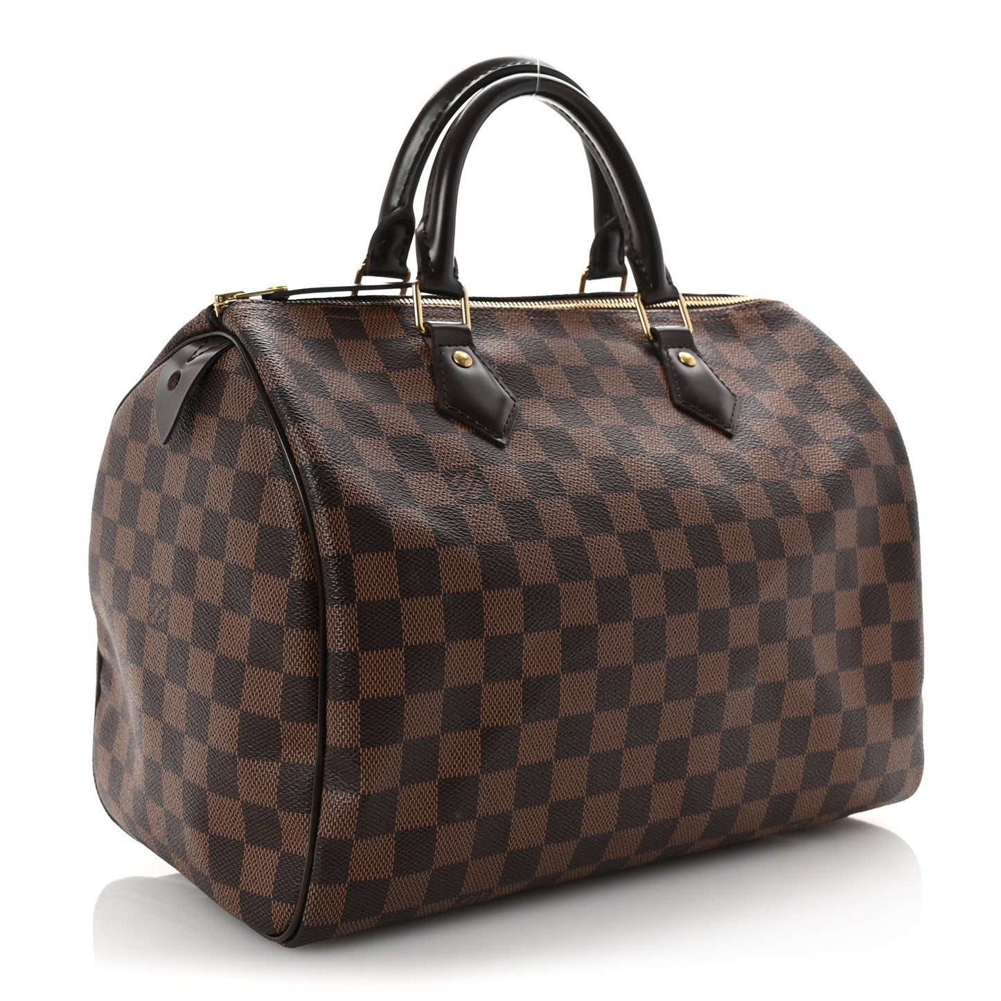 Louis Vuitton Speedy 30 Damier Ebene Coated Canvas Tote Bag - Brown & Black