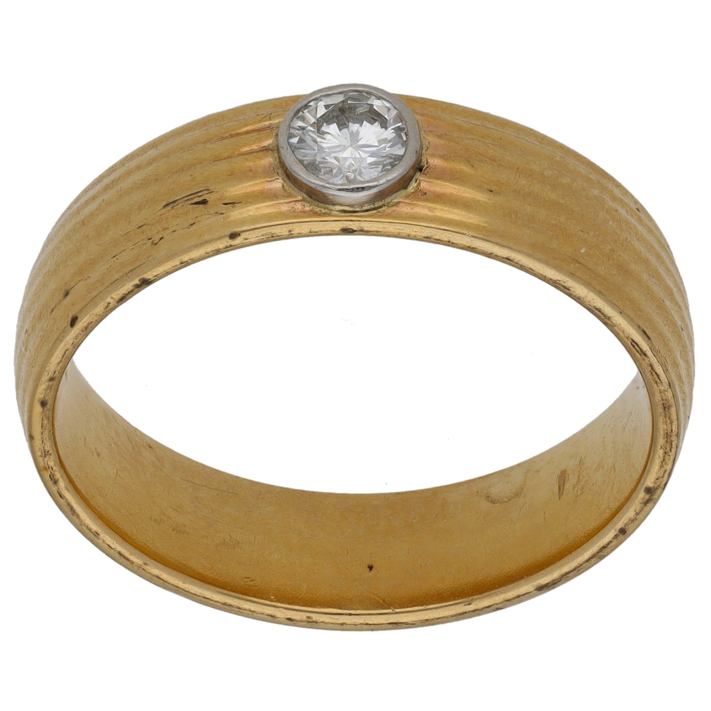 9ct Gold 0.30ct Diamond Solitaire Ring Size S