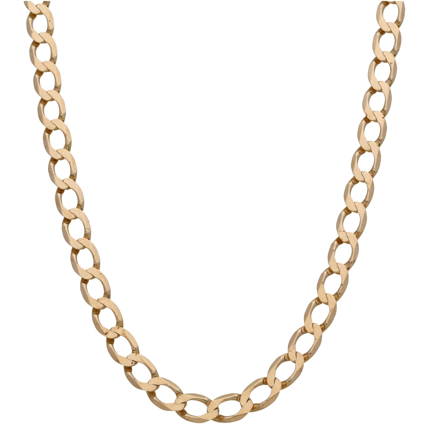 9ct Gold Curb Chain 22"