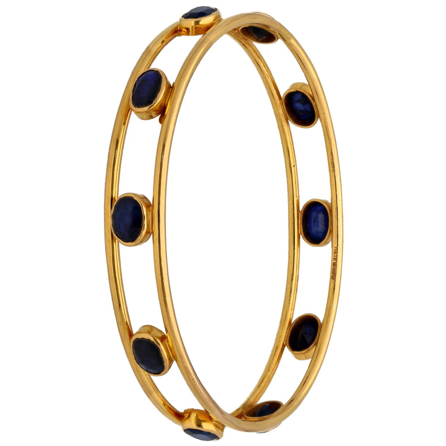 22ct Gold Sapphire Alternative Bangle