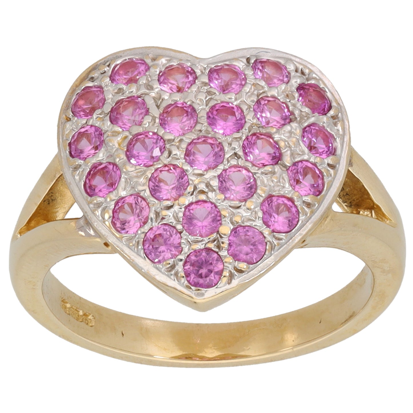 9ct Gold Sapphire Dress/Cocktail Heart Ring Size N
