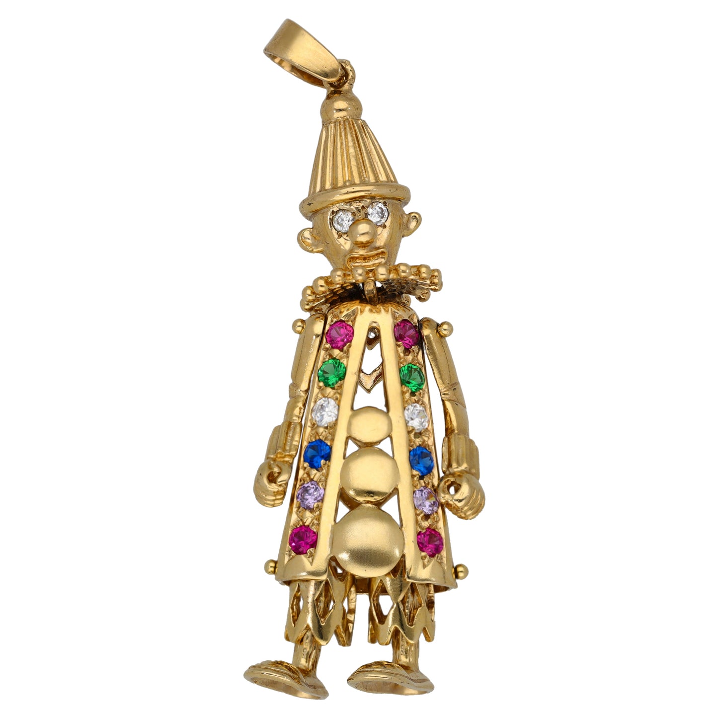 9ct Gold Imitation Clown Pendant