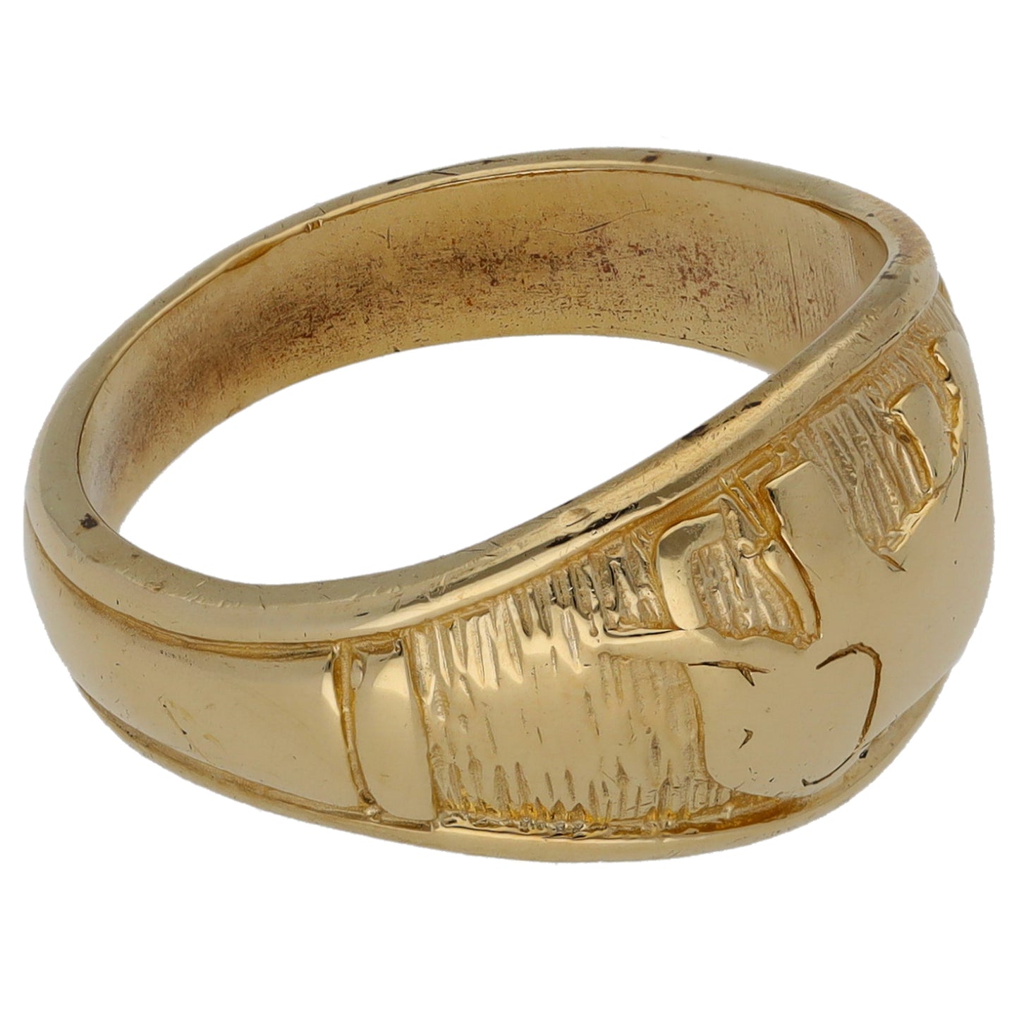 9ct Gold Elephant Ring Size N
