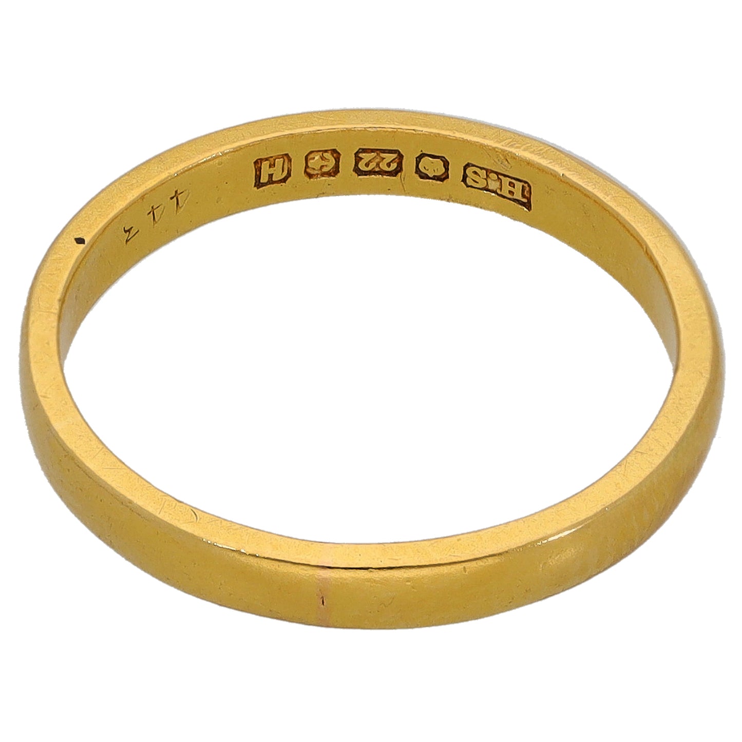 22ct Gold Plain Wedding Ring Size L
