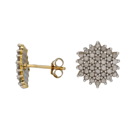 9ct Gold 1.32ct Diamond Earrings & Pendant Set