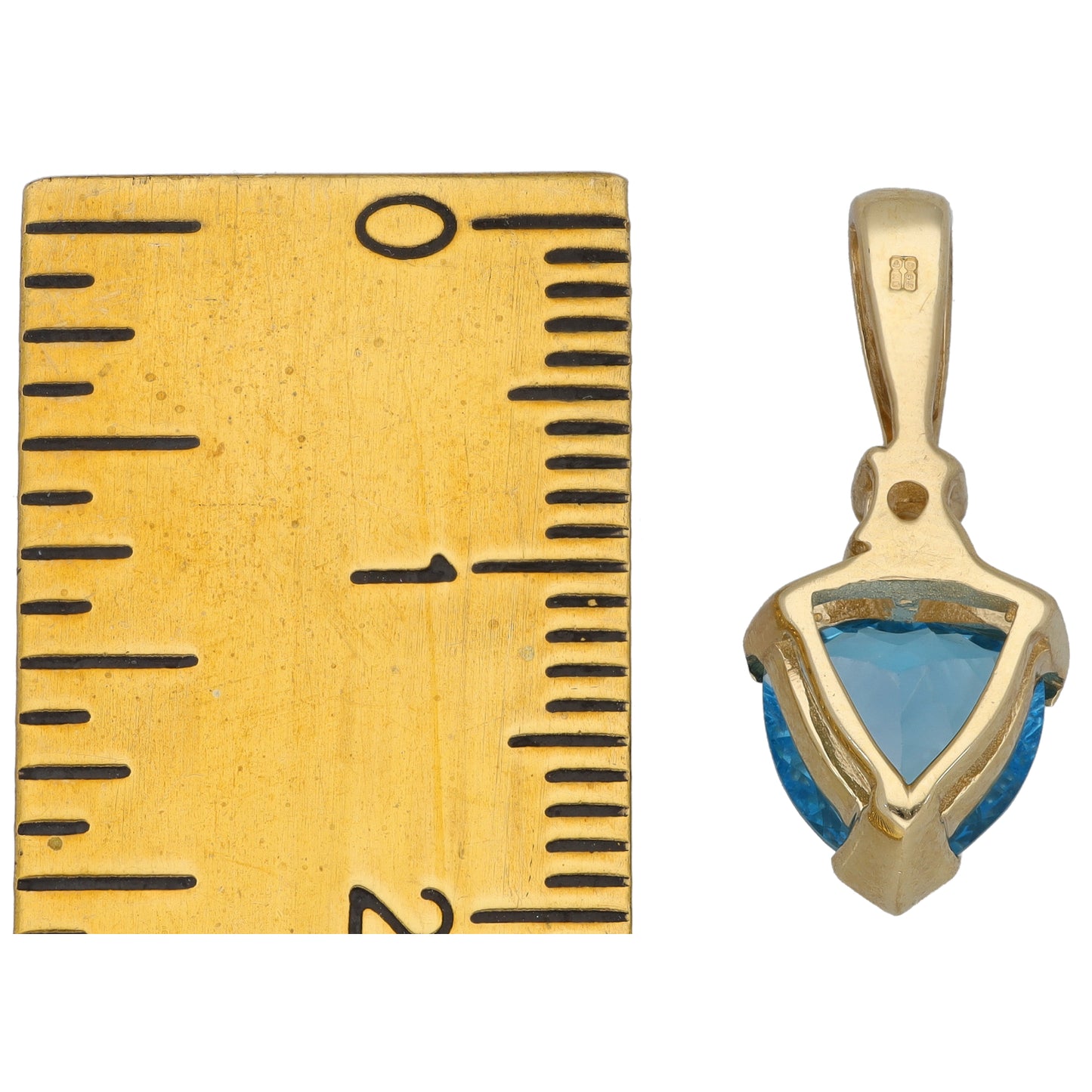 9ct Gold Topaz & Cubic Zirconia Dress/Cocktail Pendant