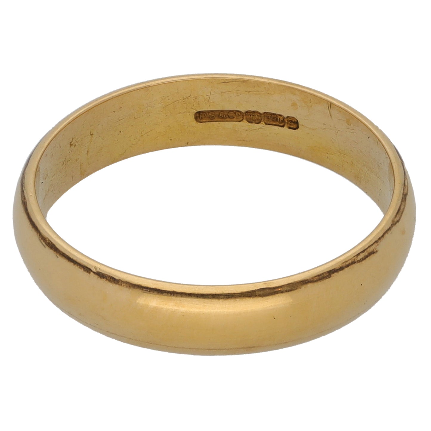 18ct Gold Plain Wedding Ring Size L