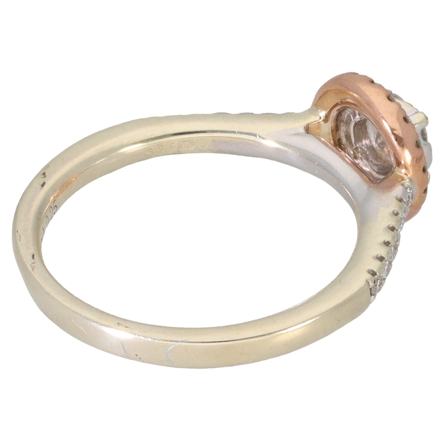 9ct White Gold 0.25ct Diamond Dress/Cocktail Ring Size K