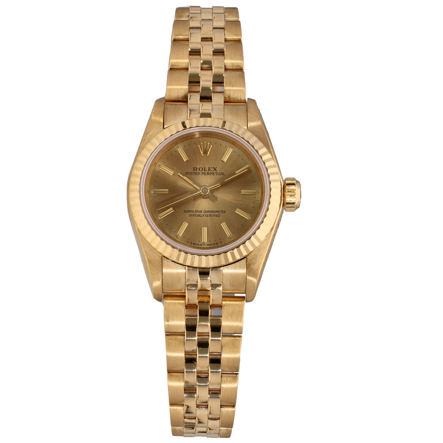 Rolex Oyster Perpetual 67198 26mm Gold Watch