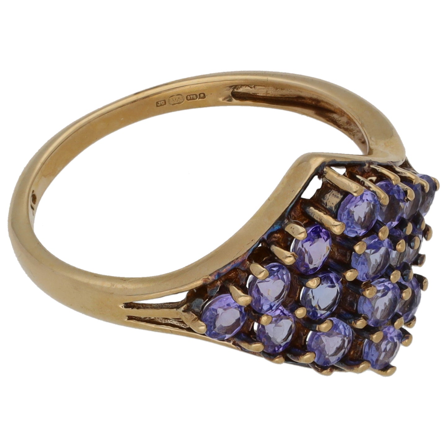 9ct Gold Tanzanite Dress/Cocktail Ring Size O
