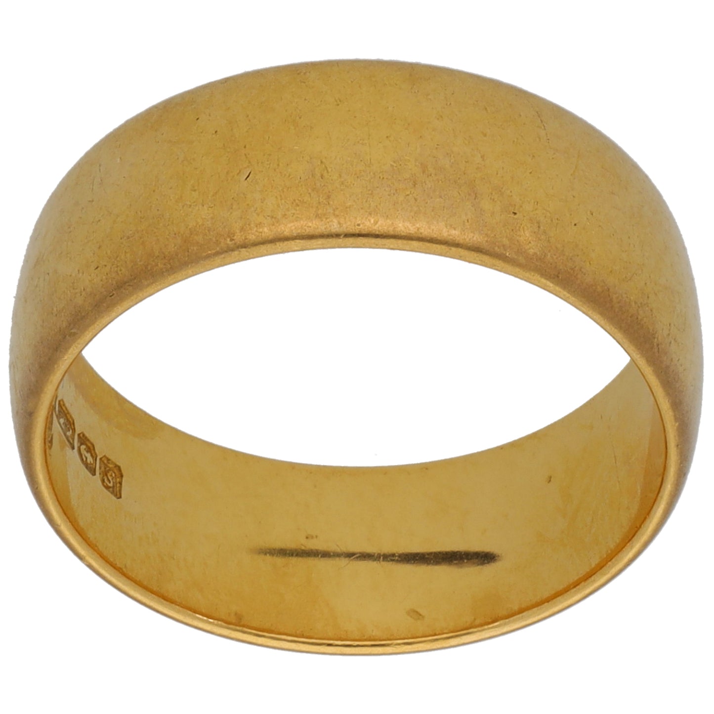 22ct Gold Plain Wedding Ring Size M
