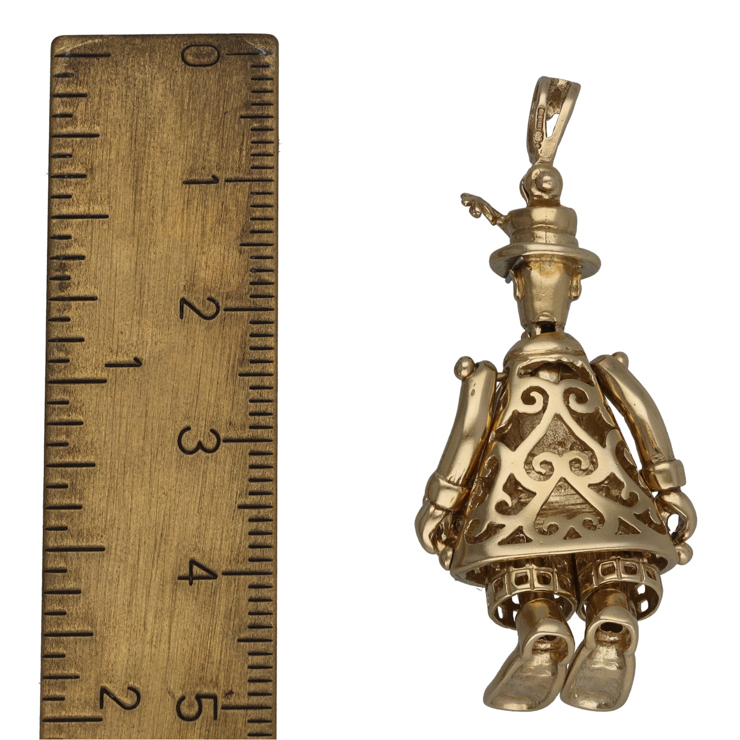 9ct Gold Imitation Gems Clown Pendant