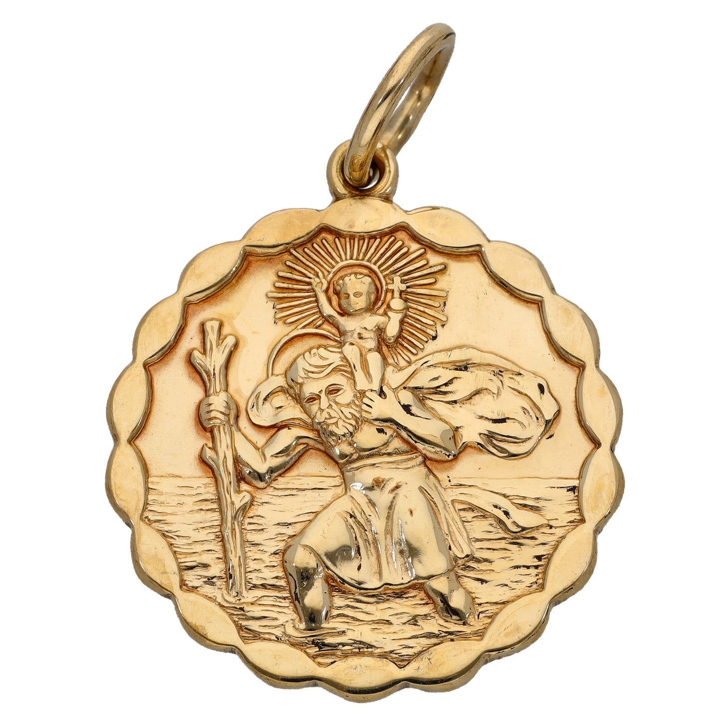 9ct Gold St Christopher Pendant