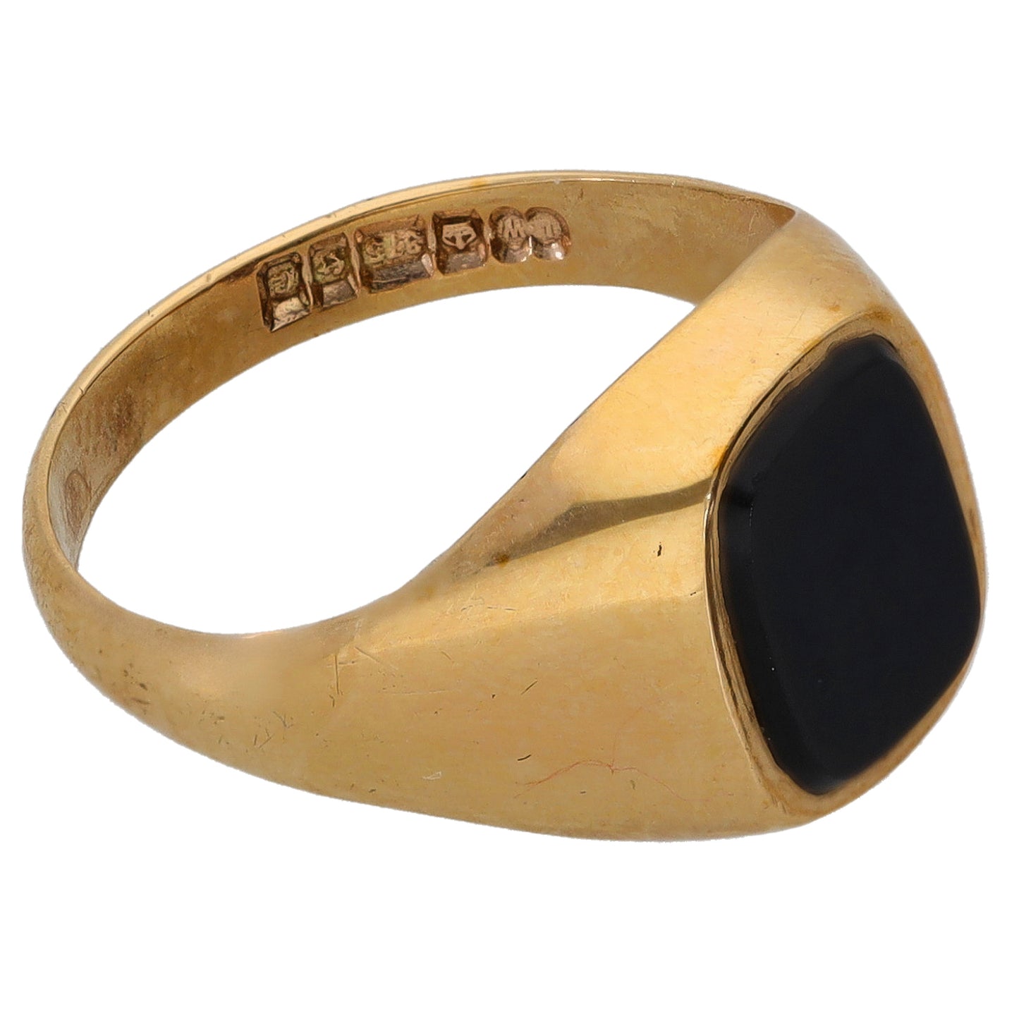 9ct Gold Onyx Signet Ring Size L