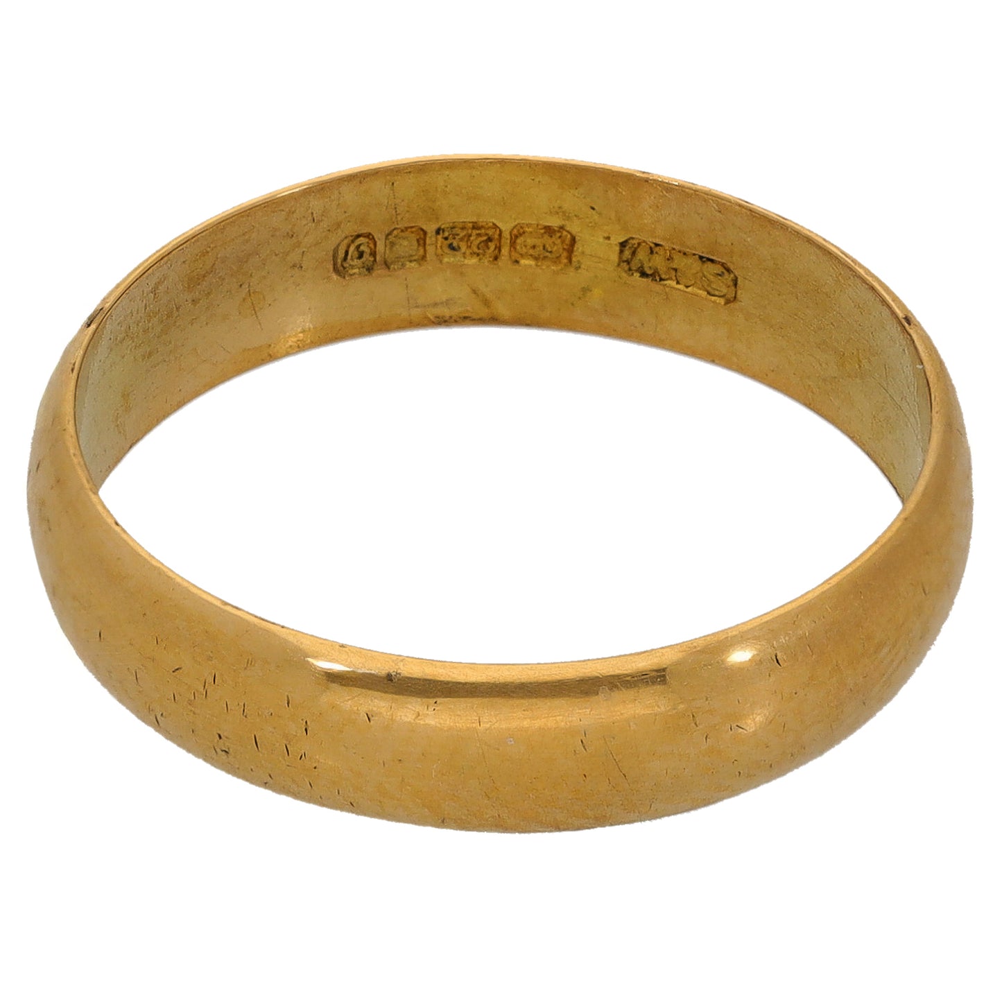 22ct Gold Plain Wedding Ring Size Q