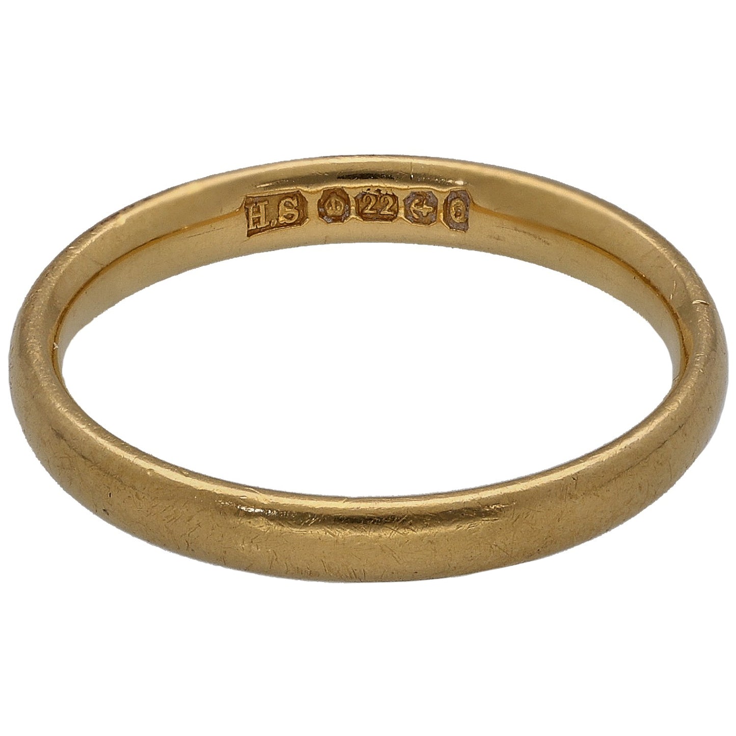 22ct Gold Plain Wedding Ring Size L