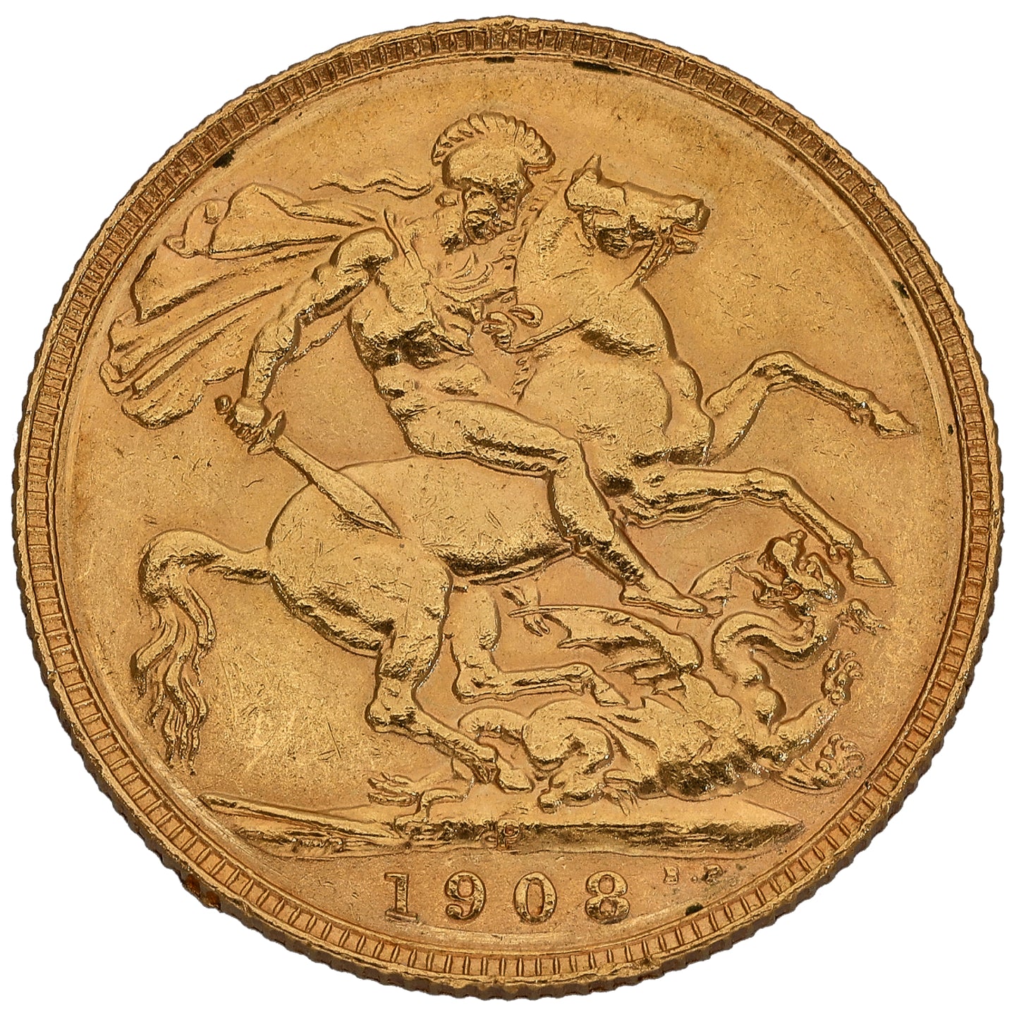 22ct Gold King Edward VII Full Sovereign Coin 1908