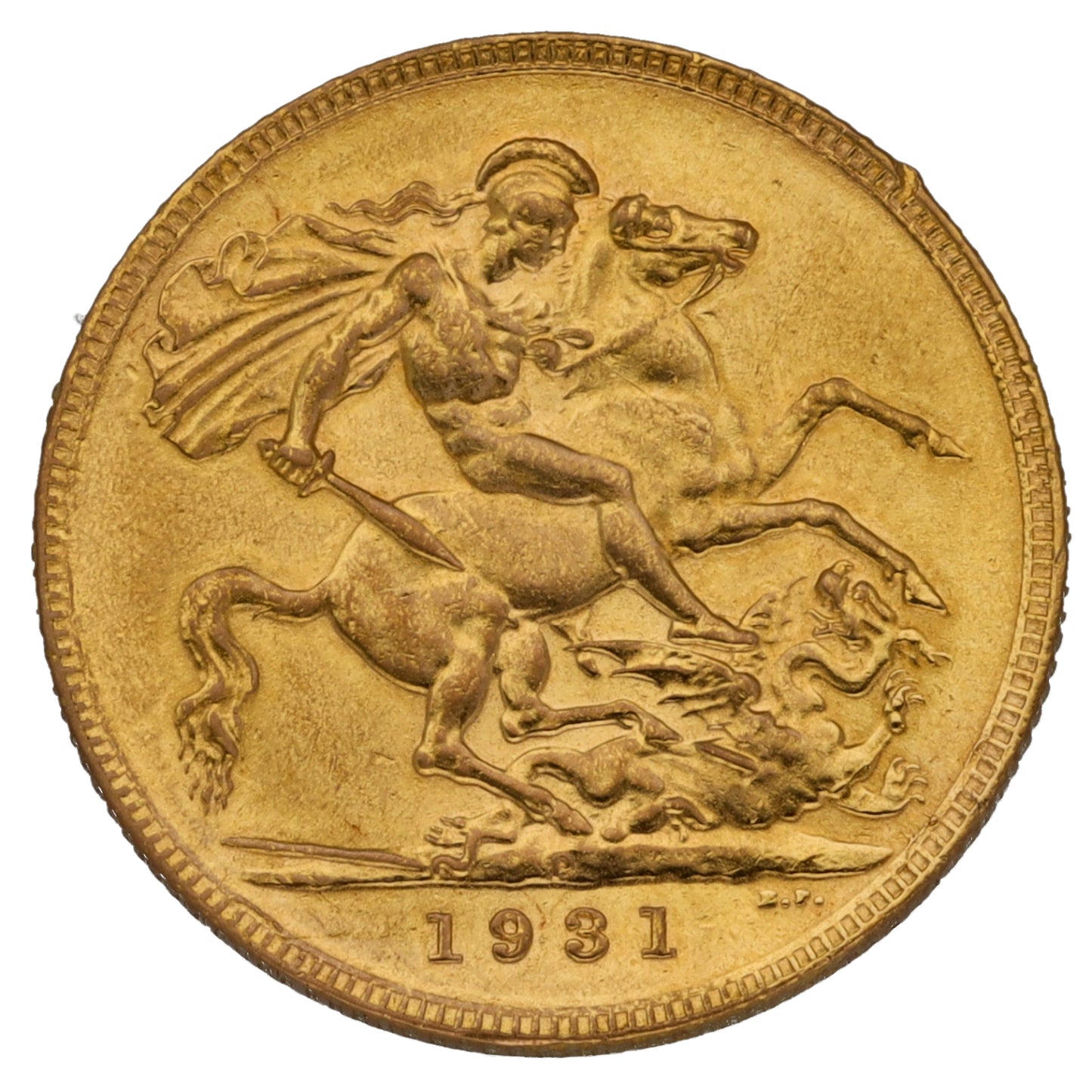 22ct Gold King George V Full Sovereign Coin 1931