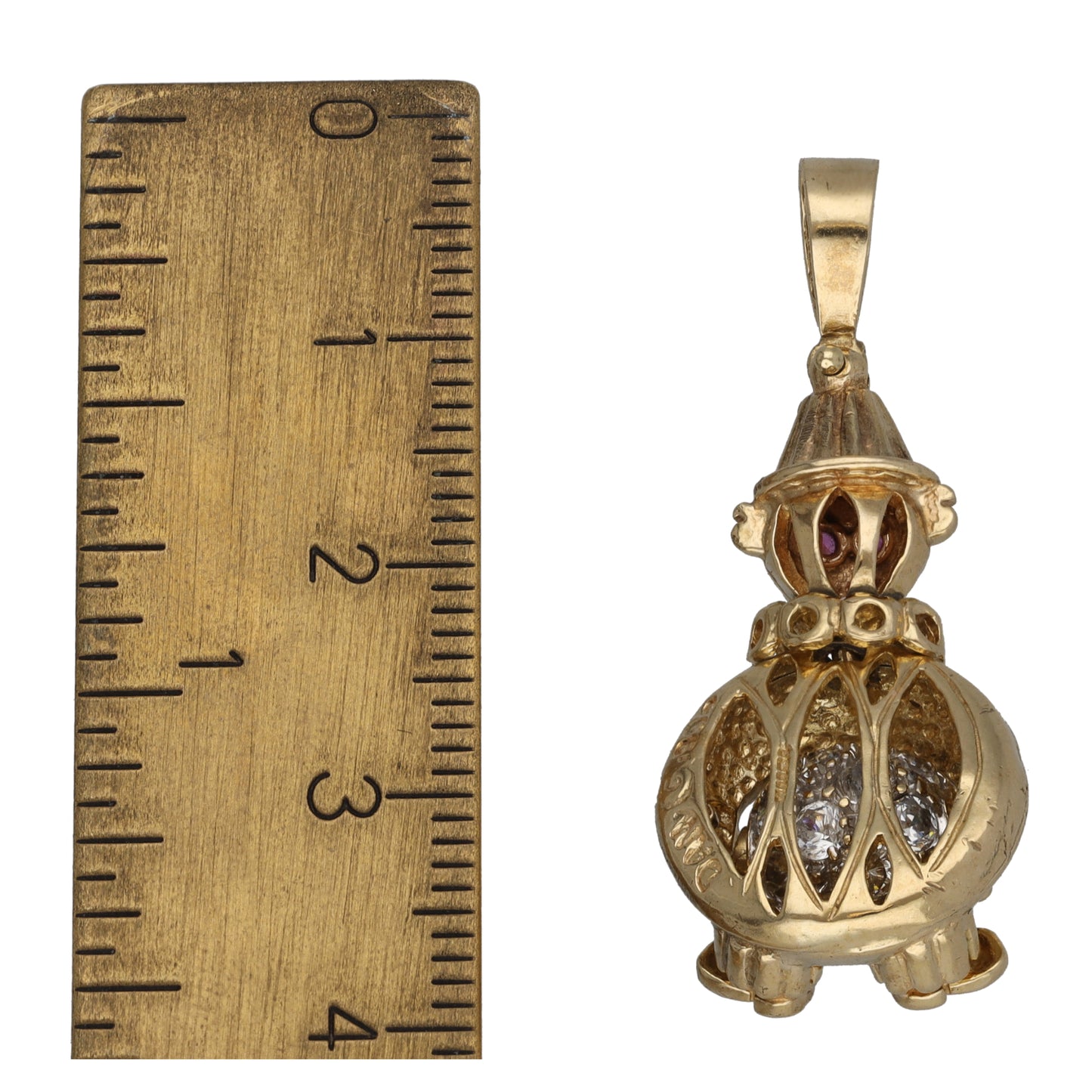 9ct Gold Imitation Clown Pendant