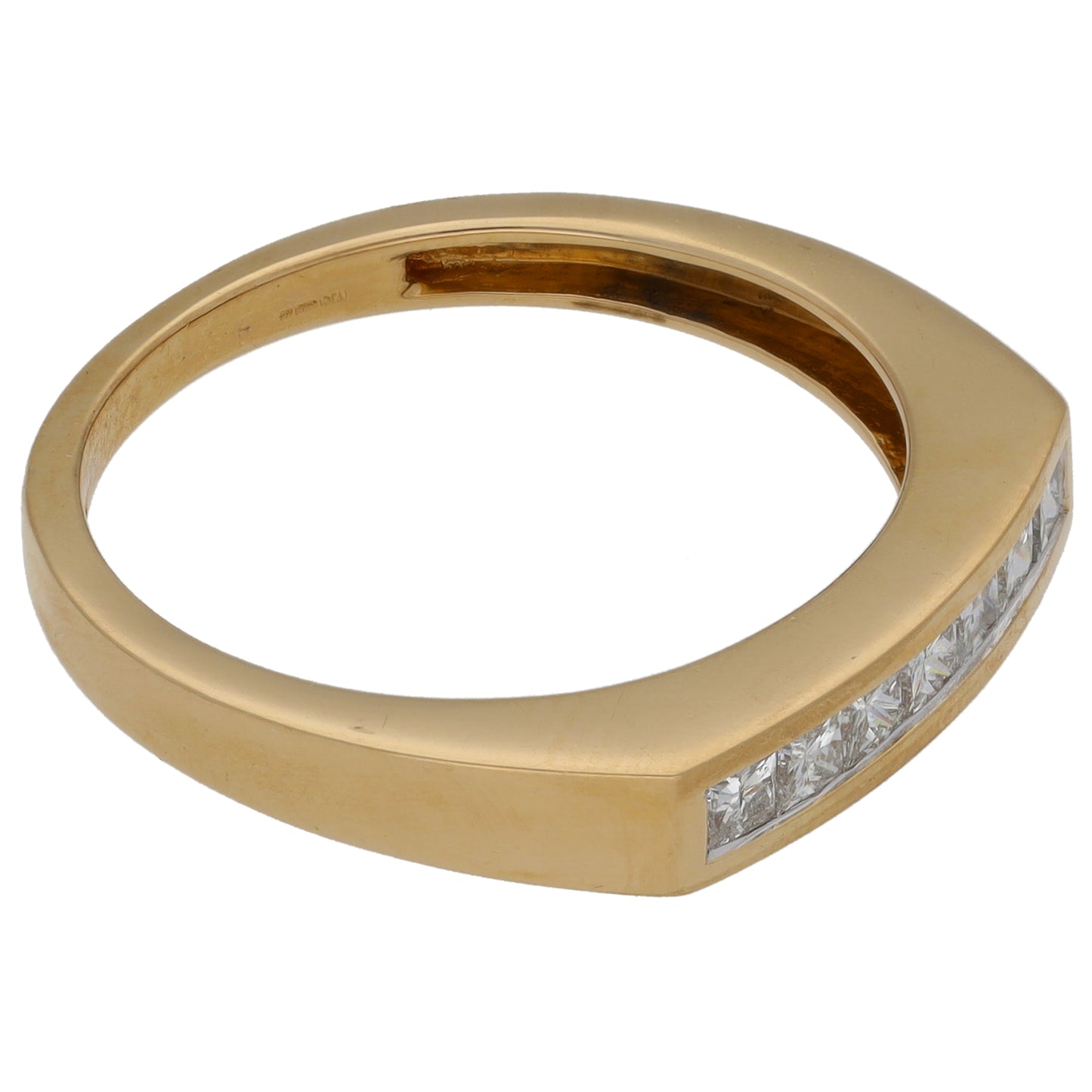 14ct Gold 0.70ct Diamond Half Eternity Ring Size U