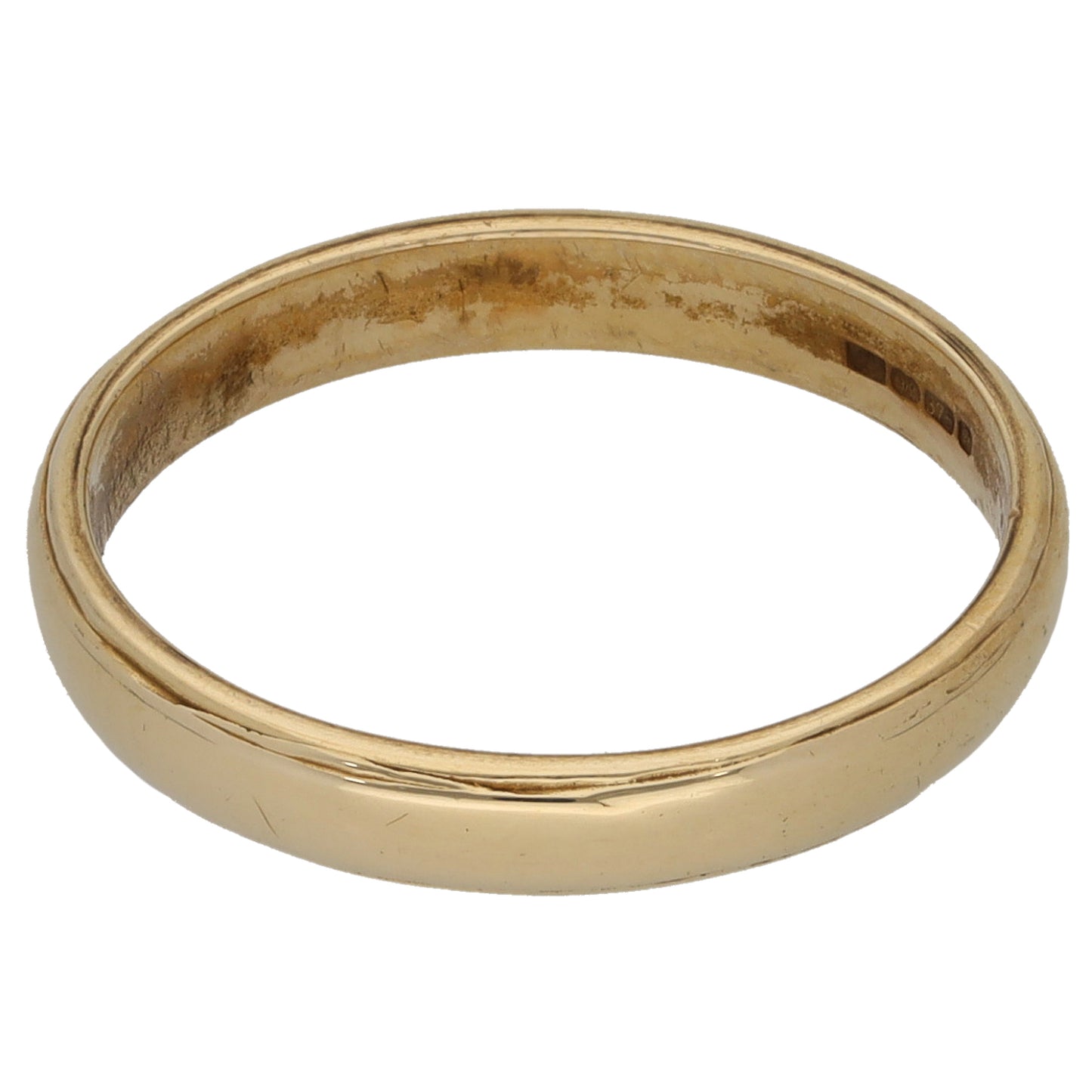 9ct Gold Plain Wedding Ring Size M