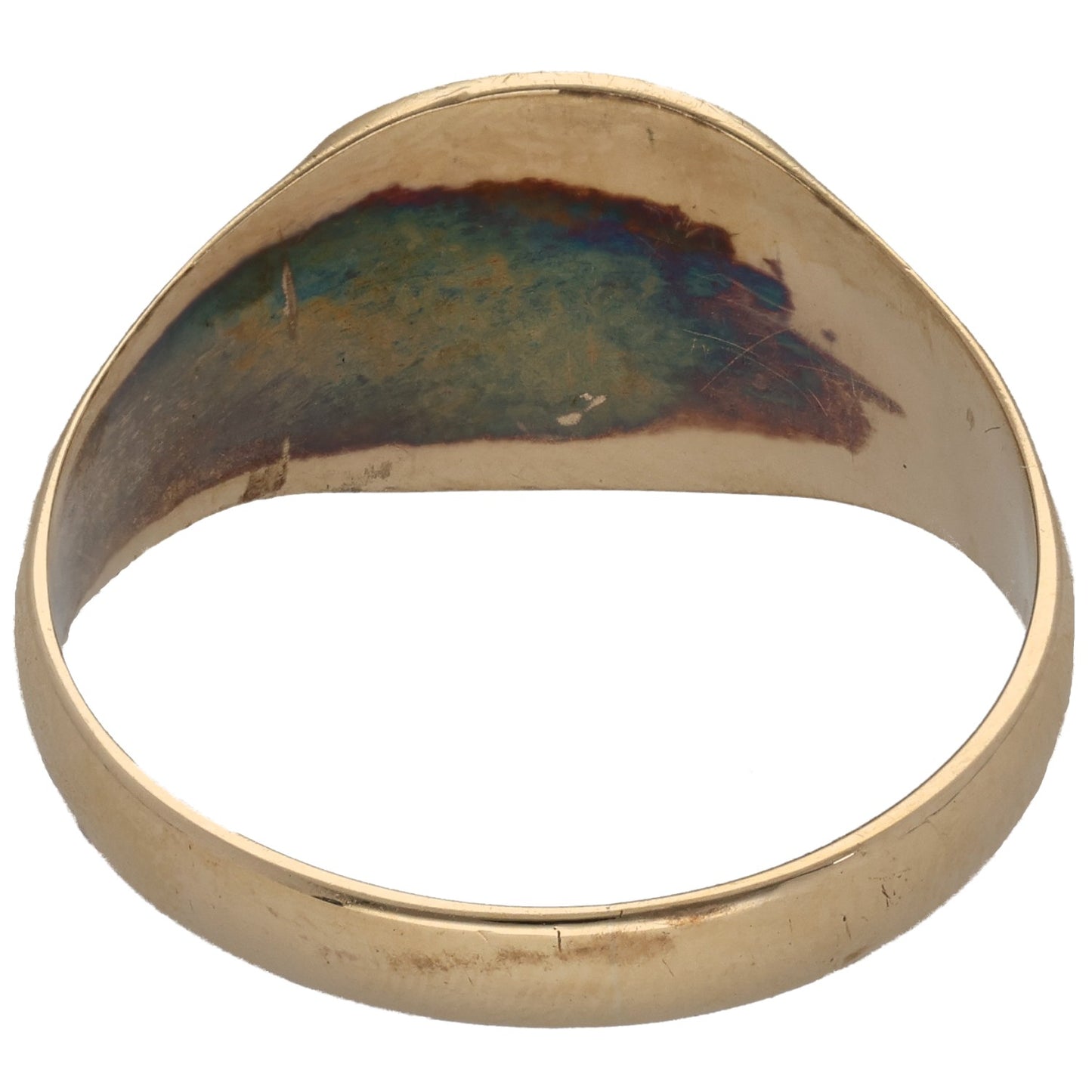 9ct Gold Patterned Signet Ring Size W