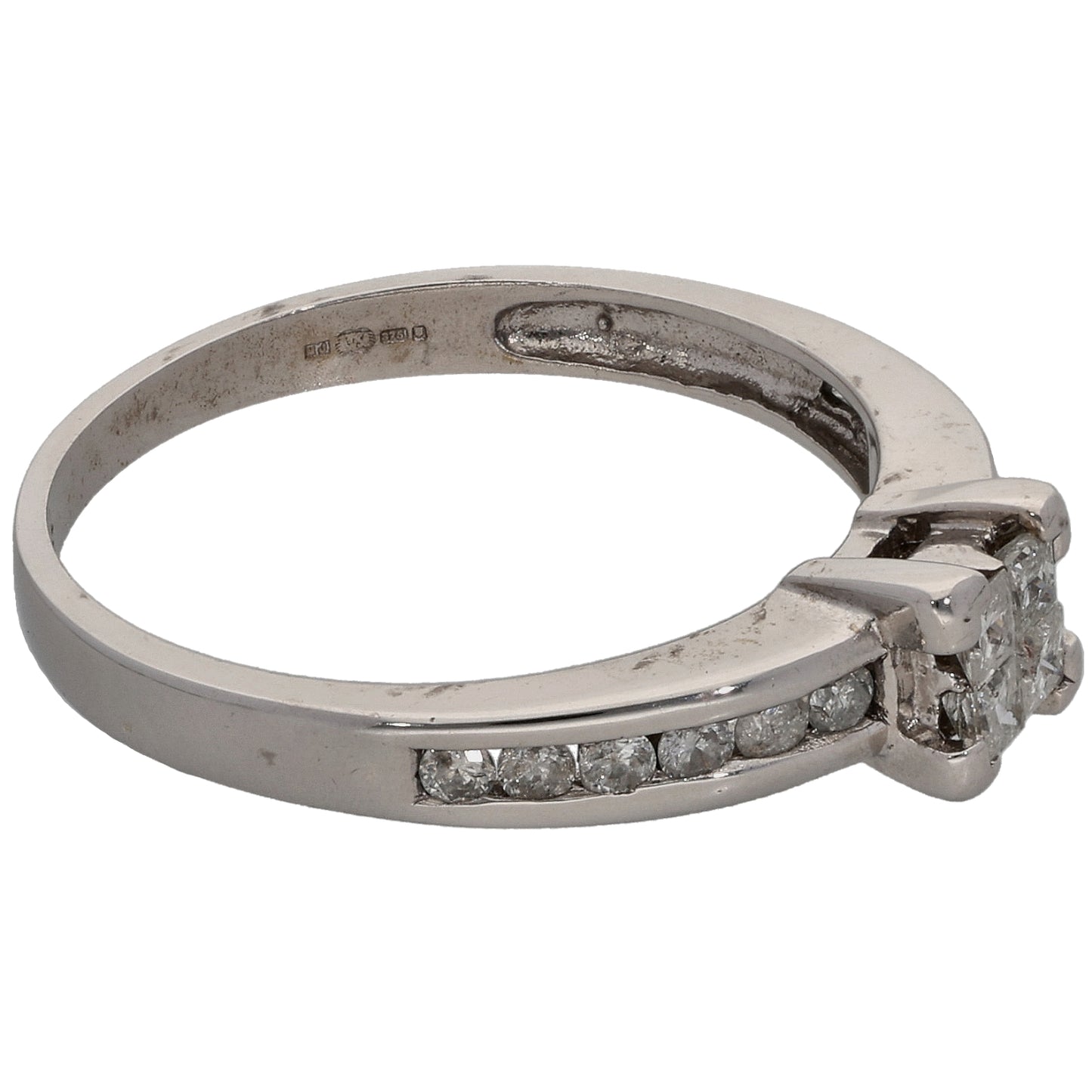 9ct White Gold 0.33ct Diamond Dress/Cocktail Ring Size K