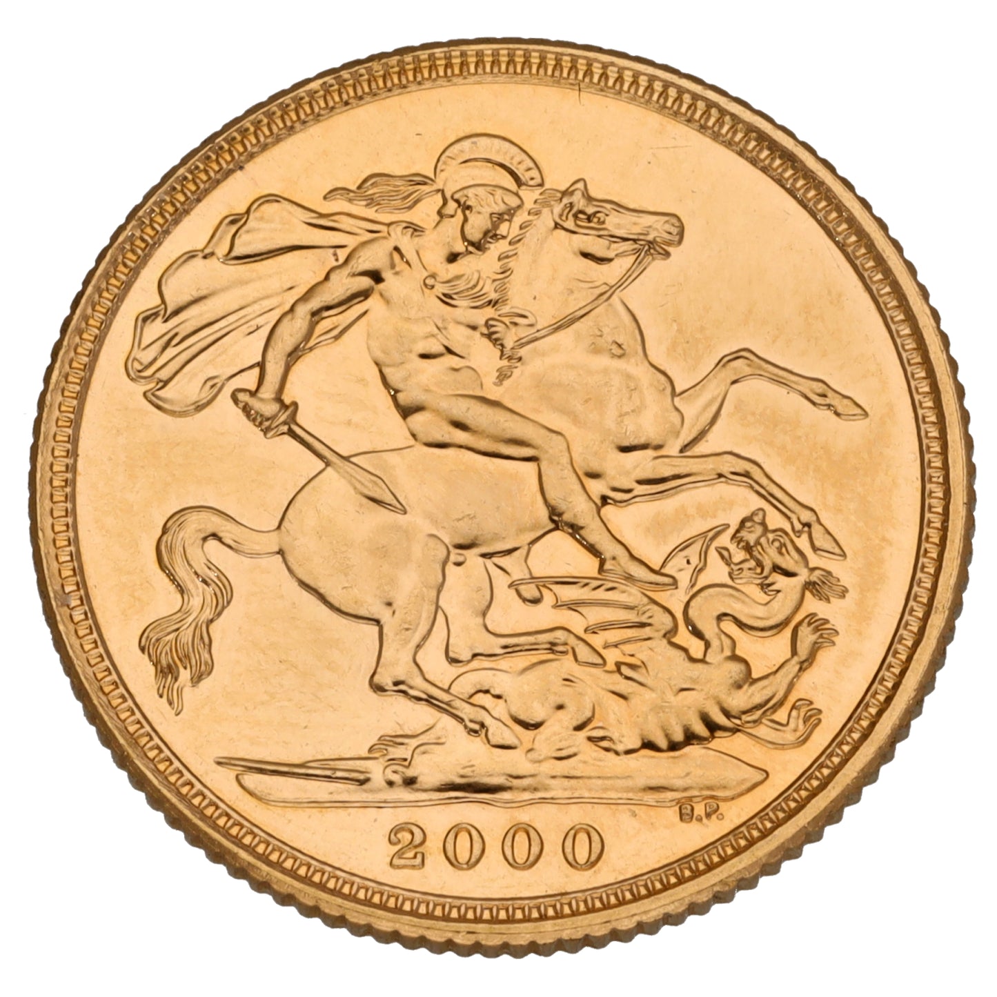 22ct Gold Queen Elizabeth II Full Sovereign Coin 2000