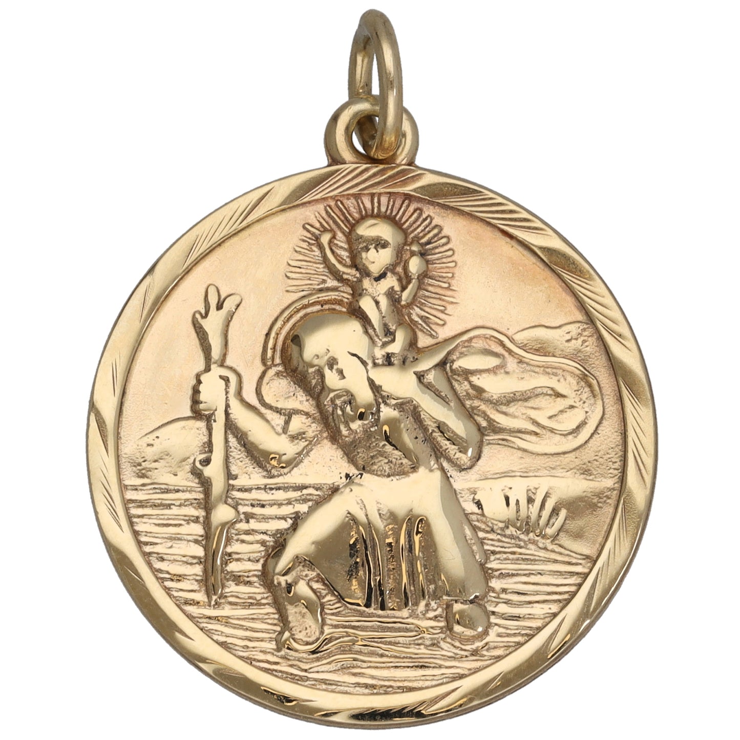 9ct Gold St Christopher Pendant