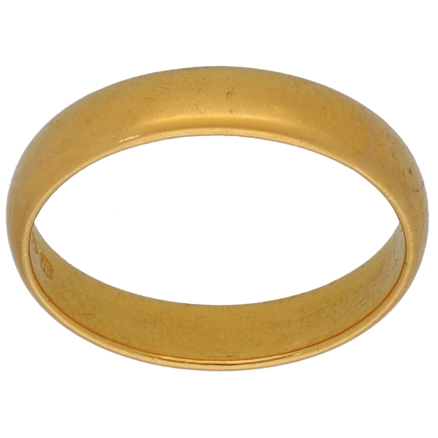 22ct Gold Plain Wedding Ring Size S