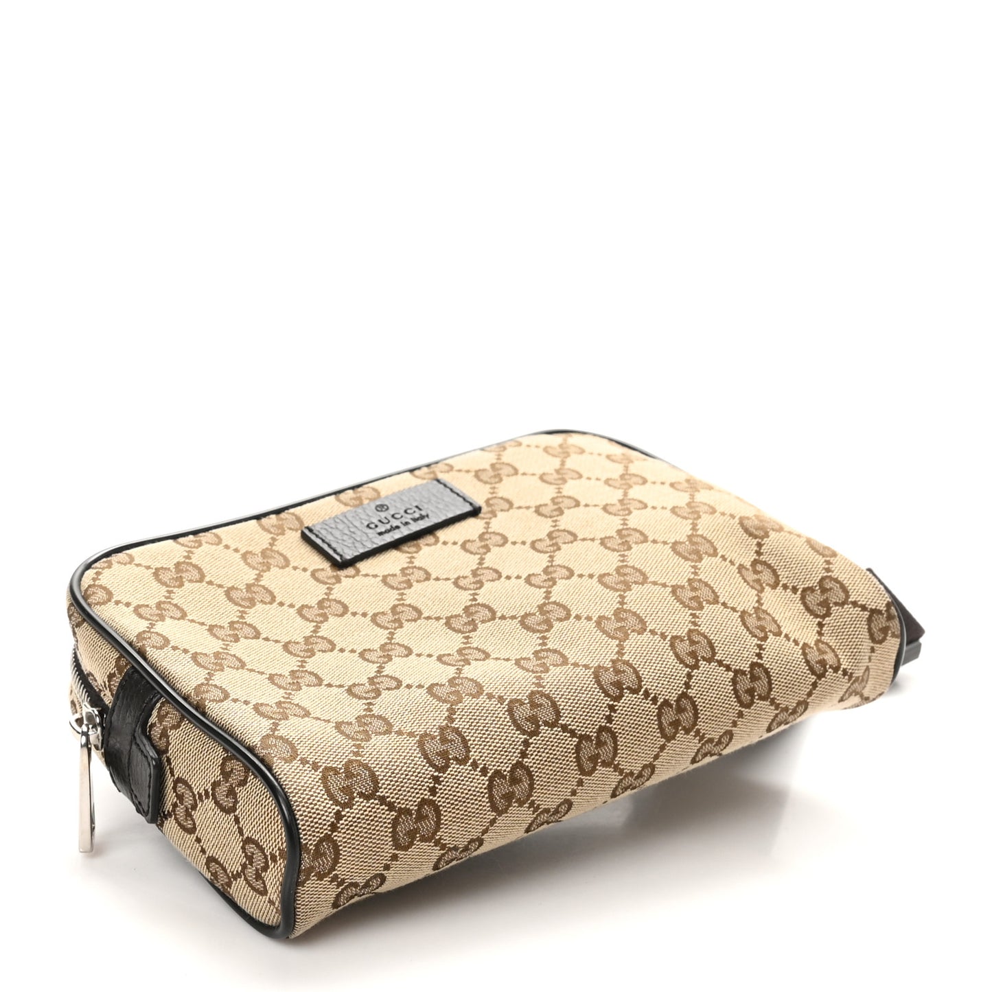 Gucci Waist Pouch GG Monogram Canvas Bag - Brown