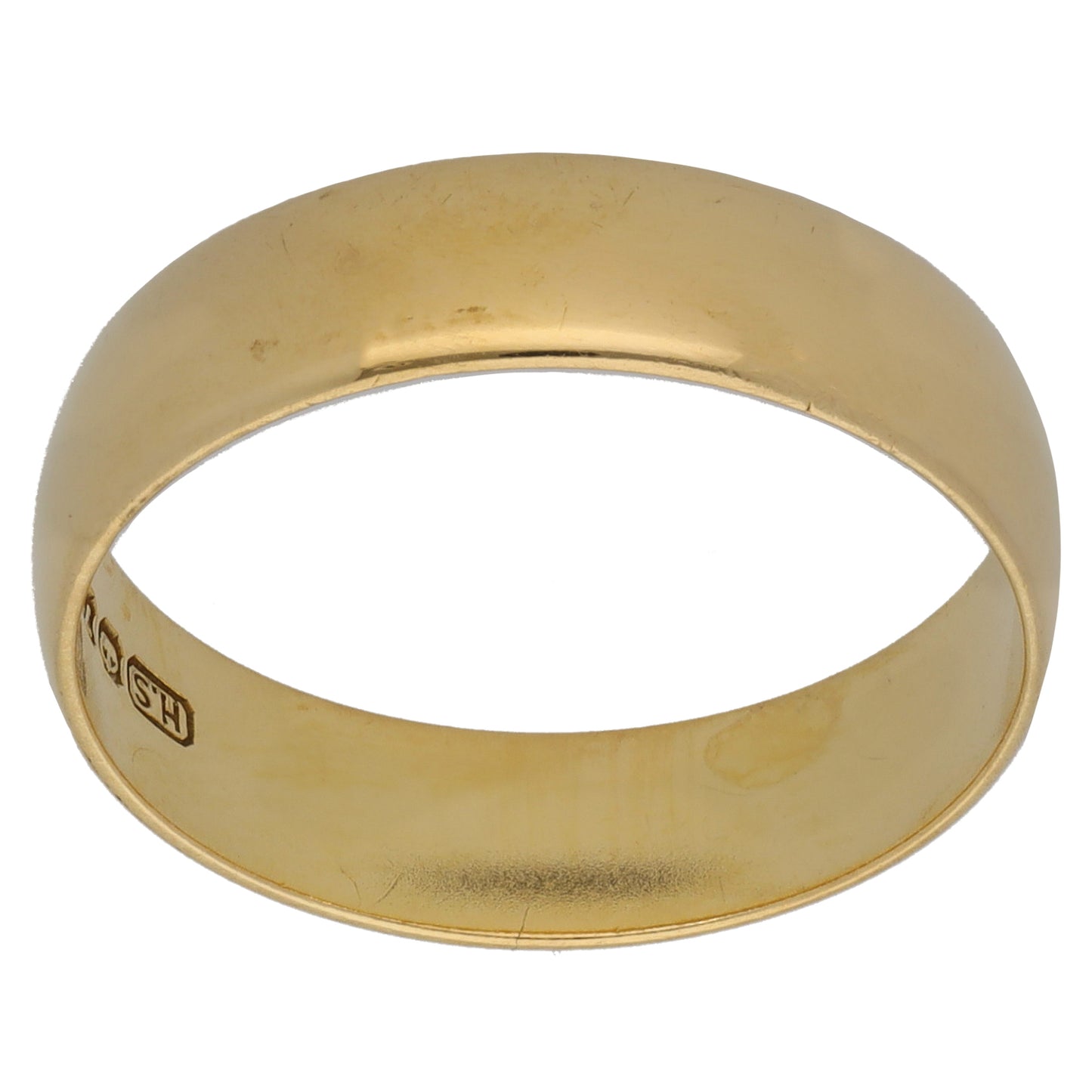 18ct Gold Plain Wedding Ring Size P