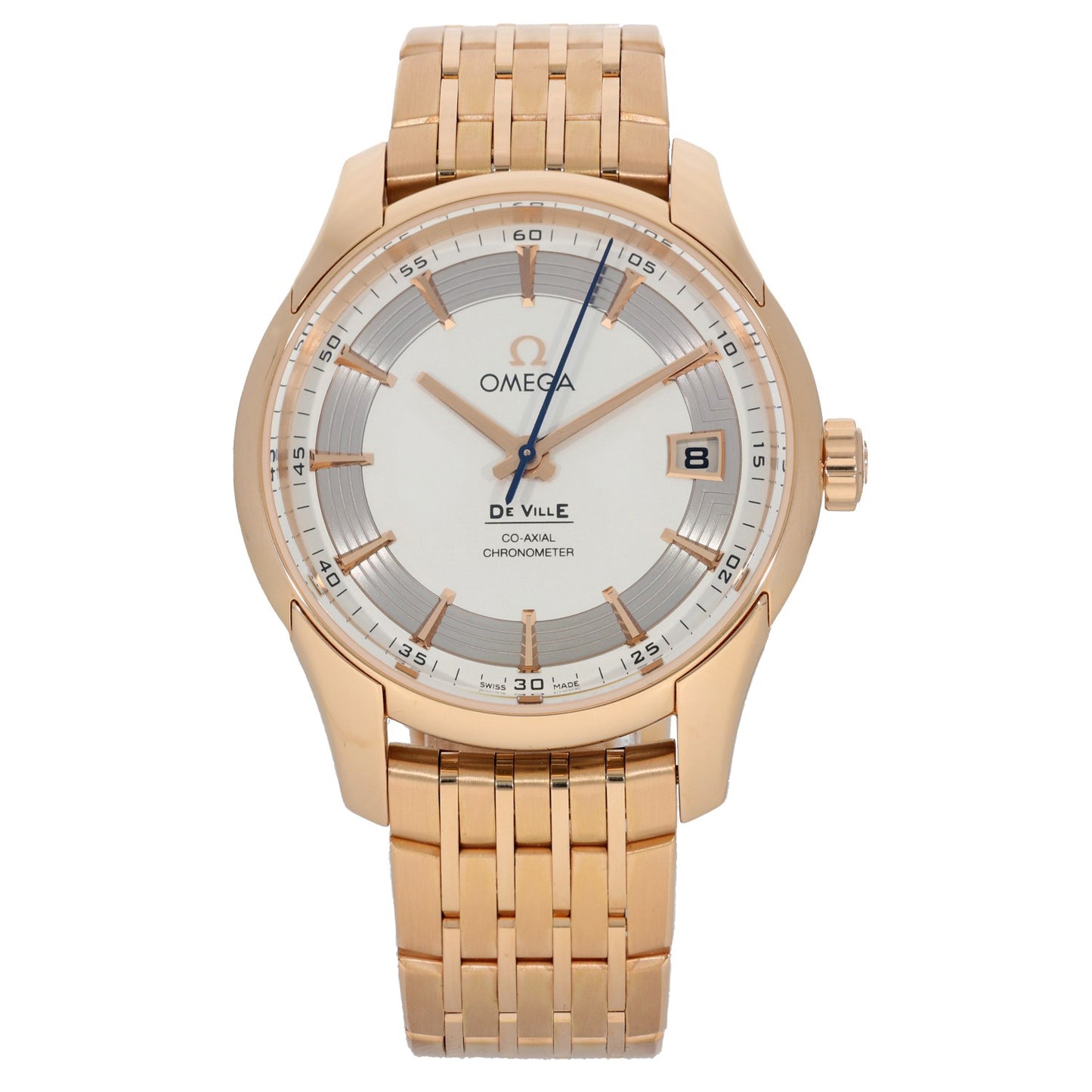 Omega De Ville Hour Vision 431.60.41.21.02.001 , white dial, rose gold, front image