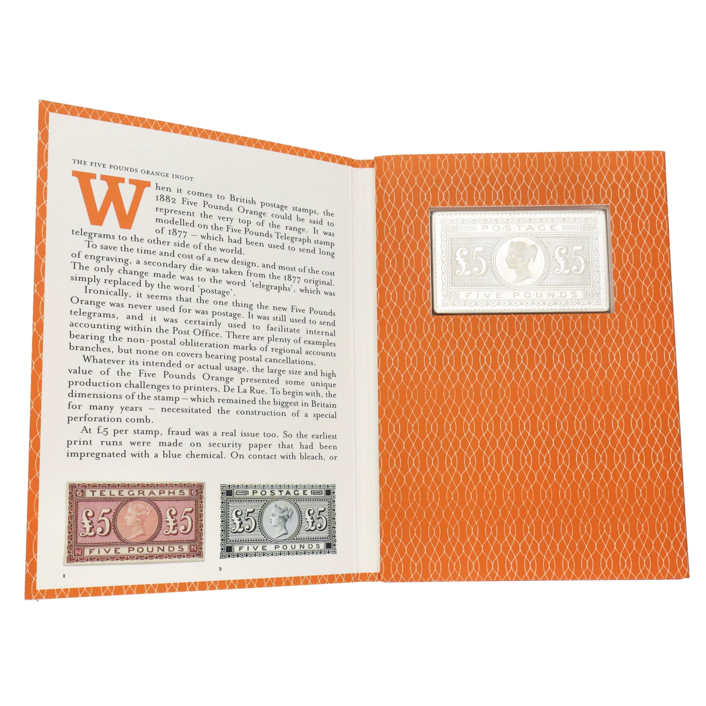 Silver Queen Victoria Five Pounds Stamp