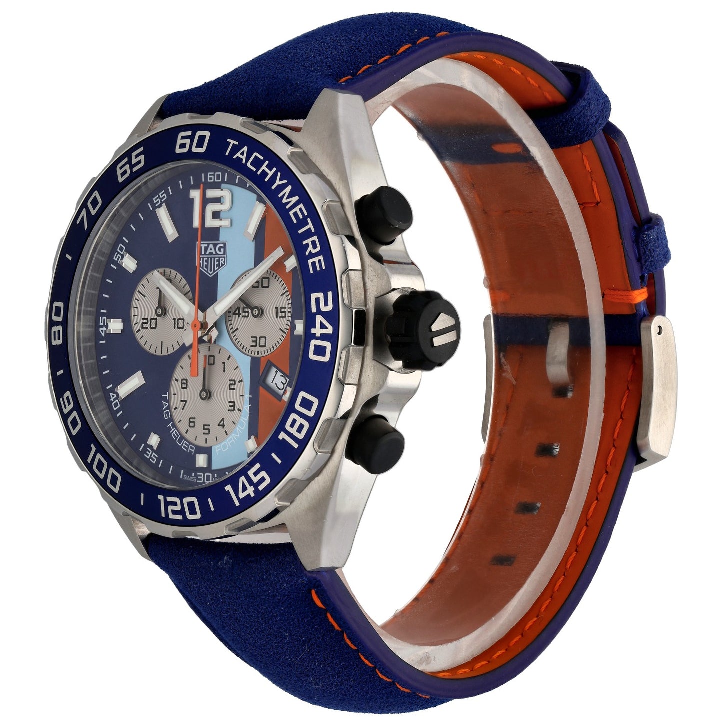 Tag Heuer Formula 1 Gulf CAZ101N 43mm Stainless Steel Watch (Ex-Display)