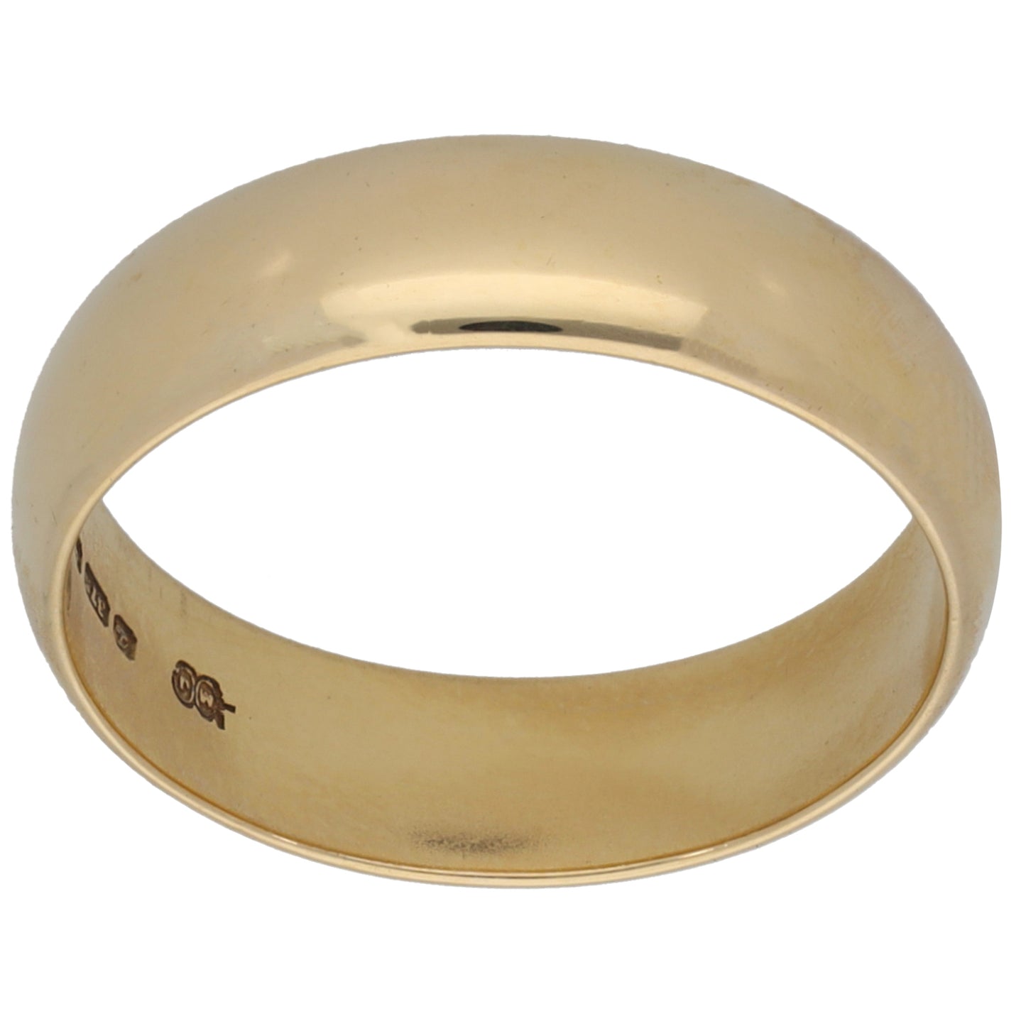 9ct Gold Plain Wedding Ring Size R