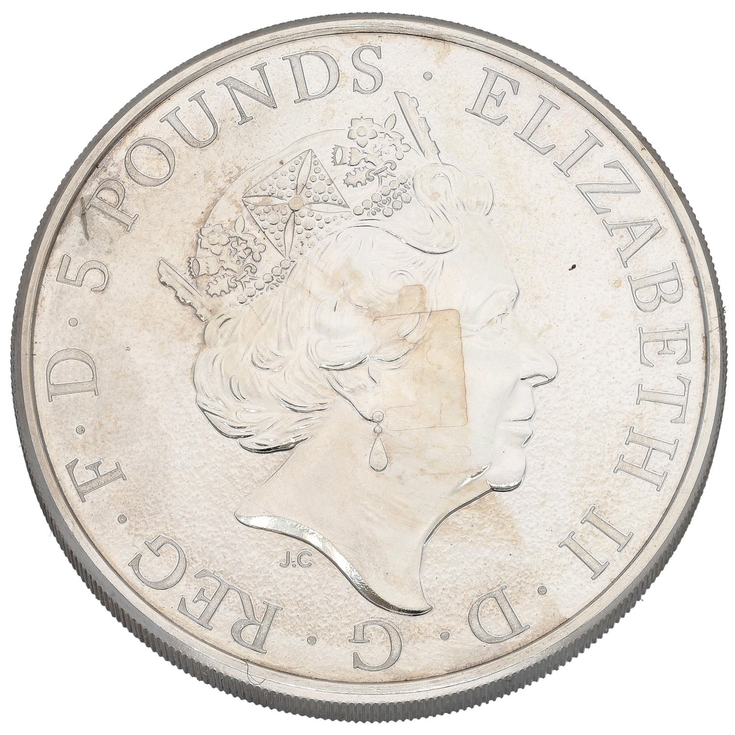 Fine Silver Lion Of England 2 OZ Coin 2016