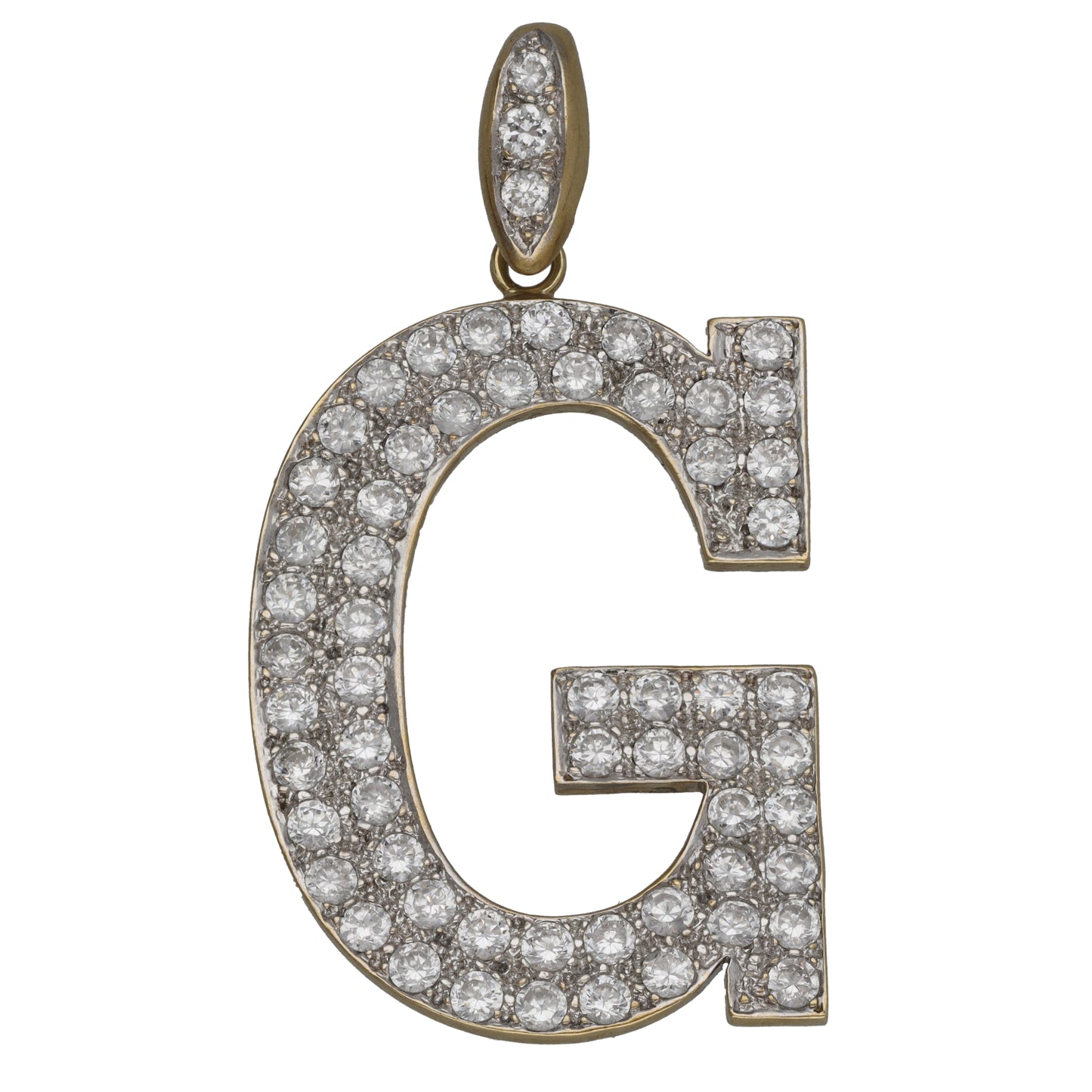 9ct Gold Cubic Zirconia Initial 'G' Pendant