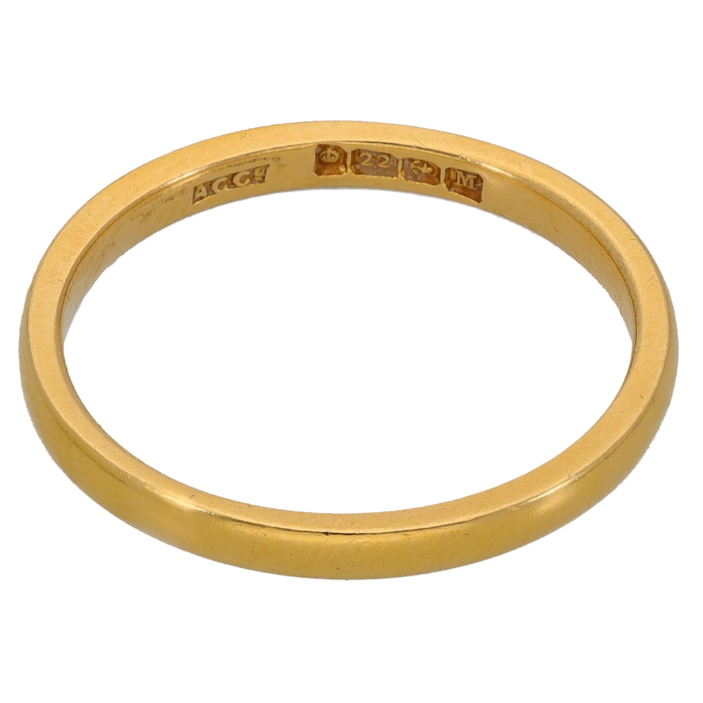 22ct Gold Plain Wedding Ring Size O