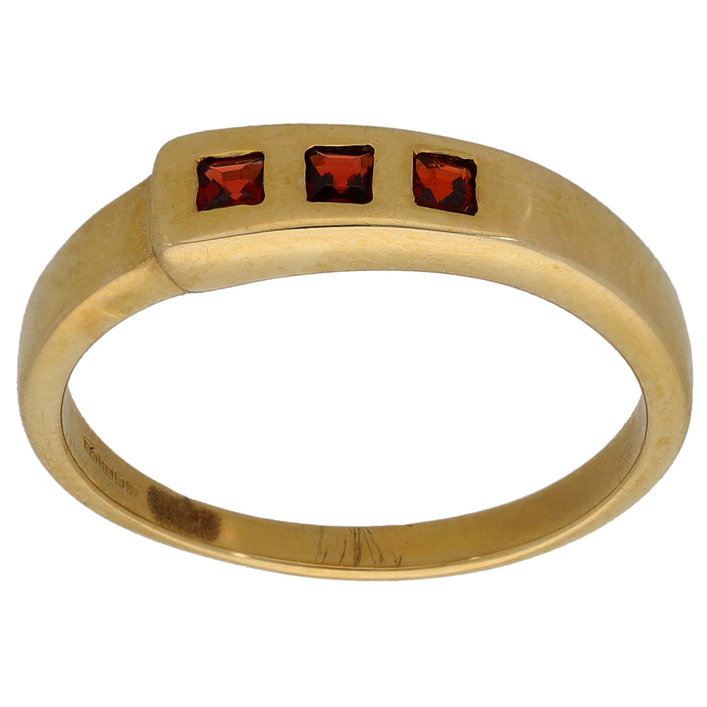 9ct Gold Garnet Dress/Cocktail Ring Size N