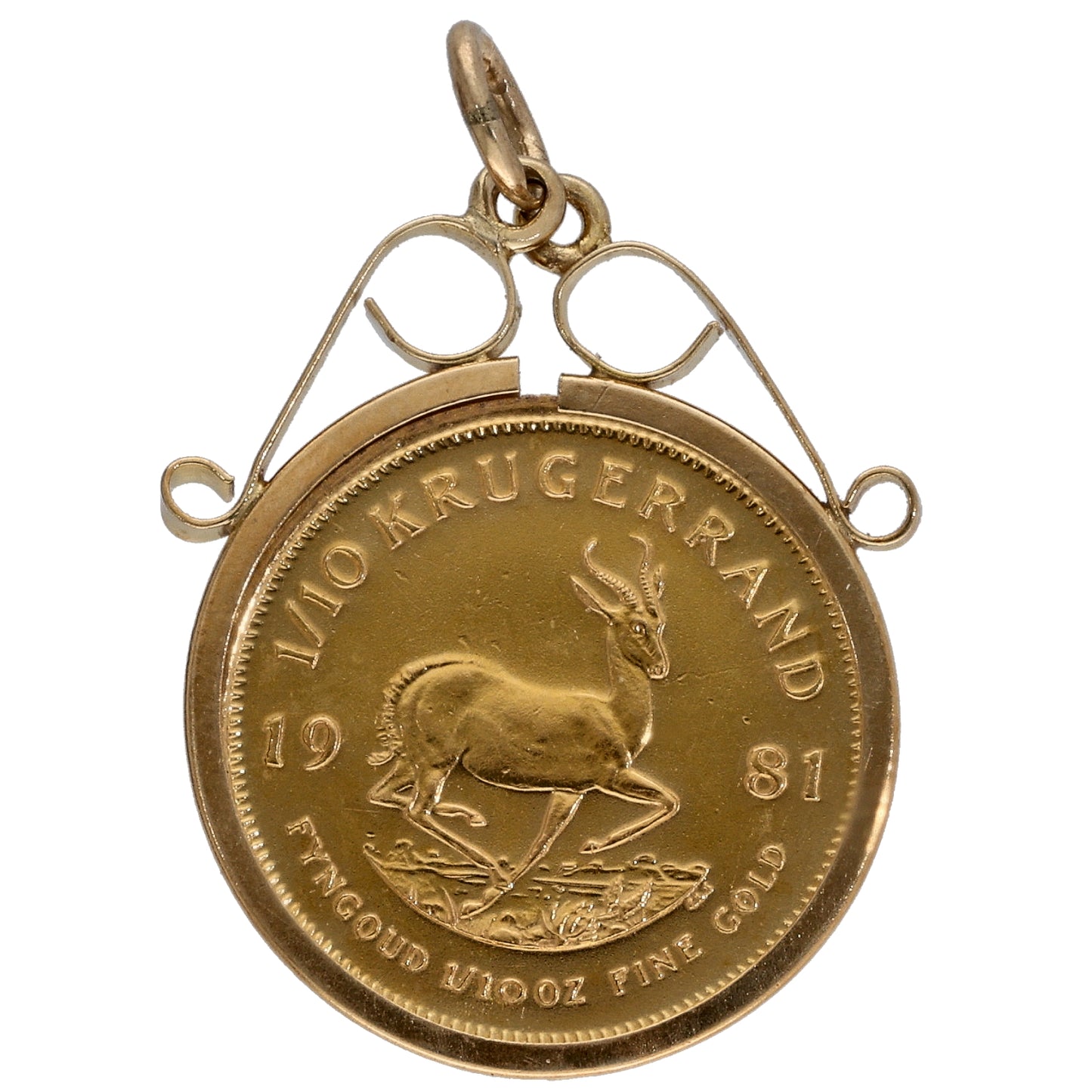 9ct Gold 1/10 Oz Krugerrand Coin Pendant
