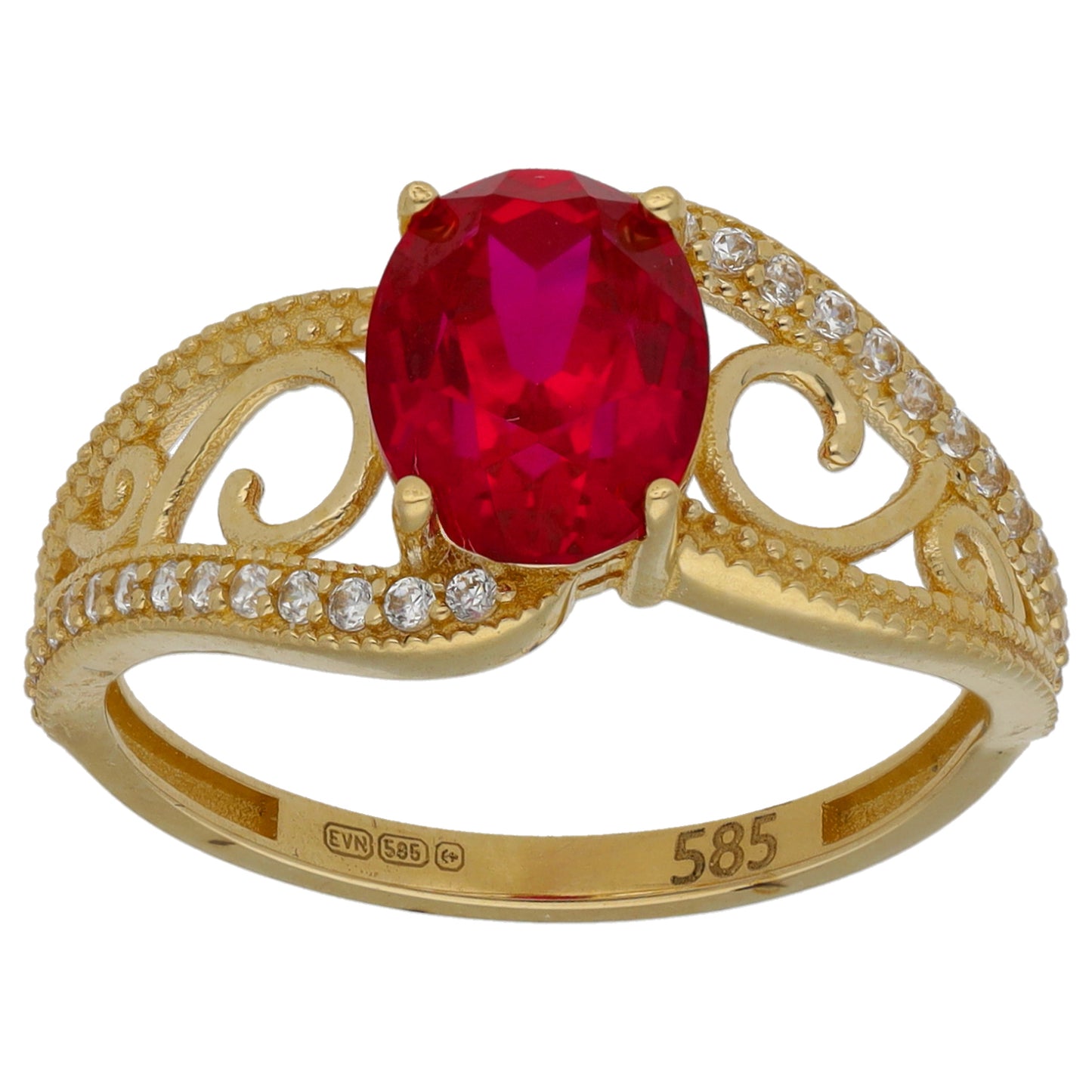 14ct Gold Imitation Dress/Cocktail Ring Size P