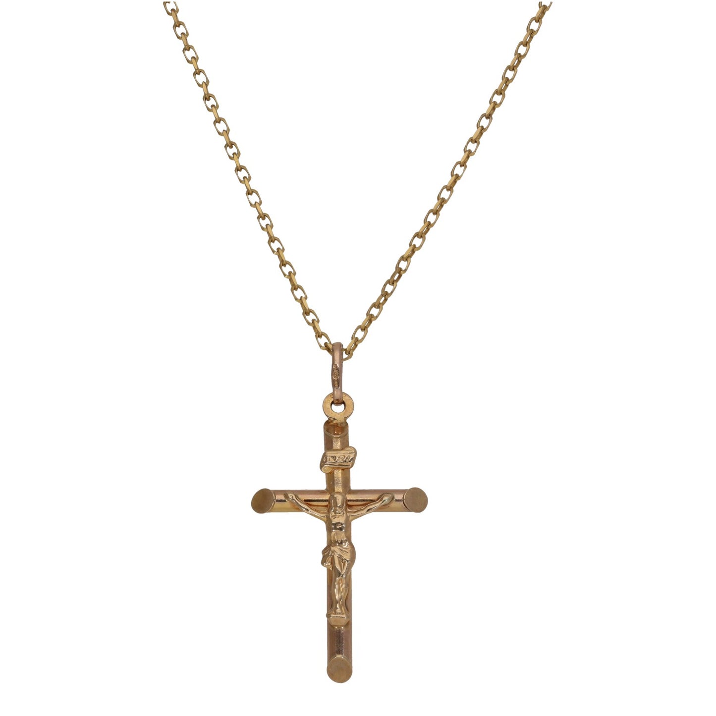 9ct Gold Crucifix Pendant With Chain