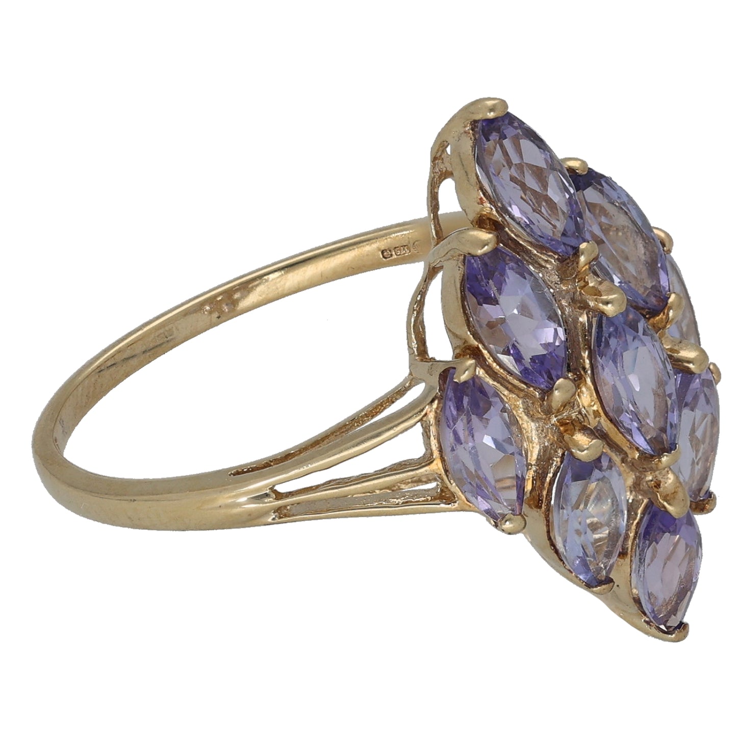9ct Gold Tanzanite Dress/Cocktail Ring Size R