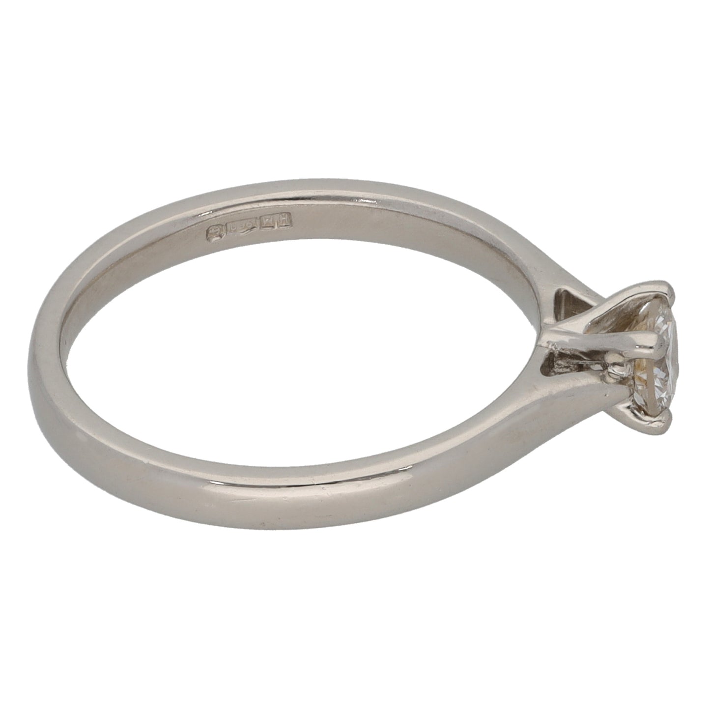 Platinum 0.29ct Diamond Solitaire Ring Size L