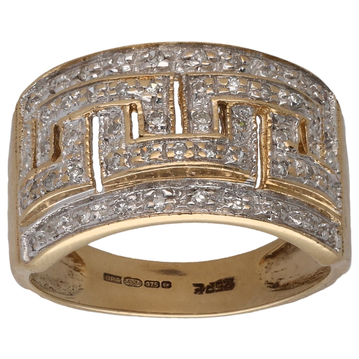 9ct Gold 0.25ct Diamond Alternative Ring Size N