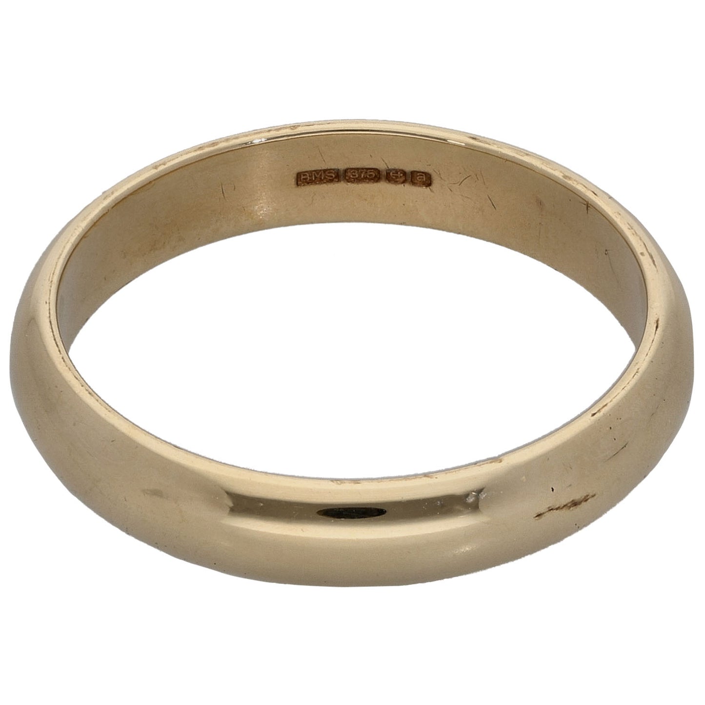 9ct Gold Plain Wedding Ring Size T