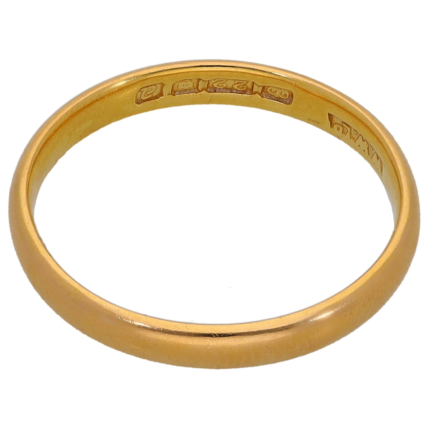 22ct Gold Plain Wedding Ring Size L