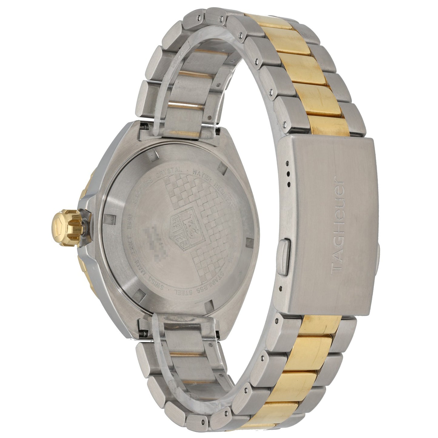 Tag Heuer Formula 1 WAZ1120, Blue Dial, Stainless Steel And Gold, Rear Angle Image