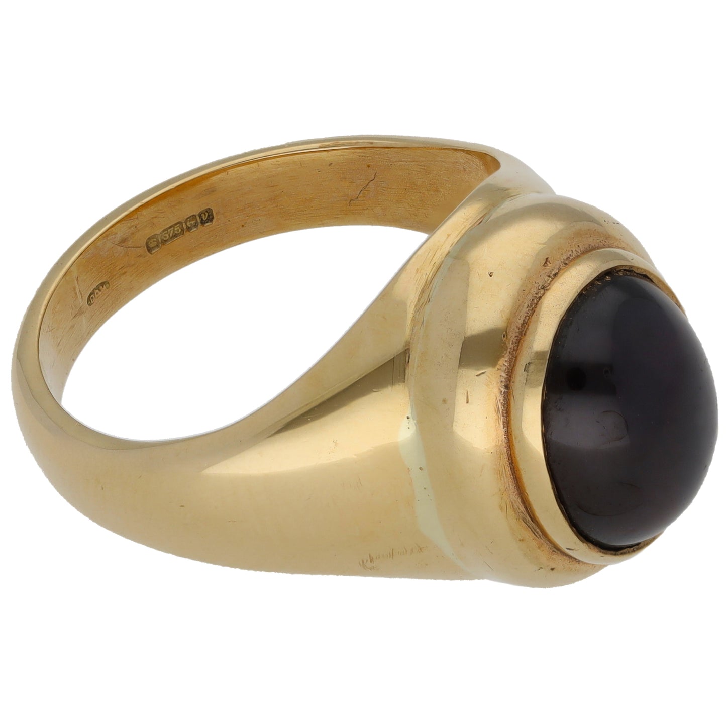 9ct Gold Garnet Single Stone Ring Size U